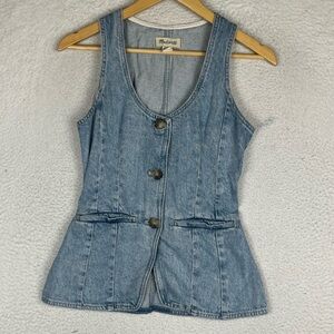 Madewell denim button top